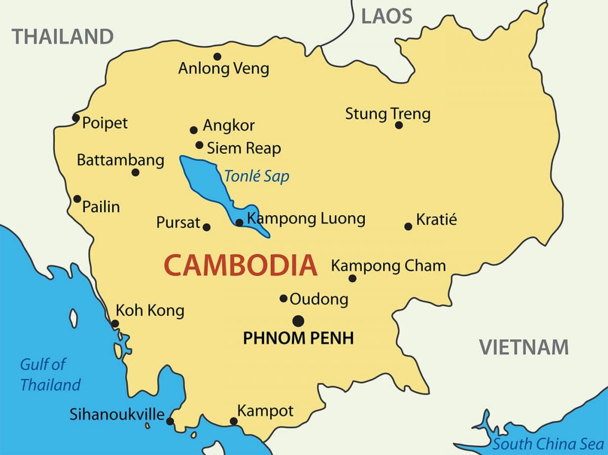 Camboya ciudades mapa