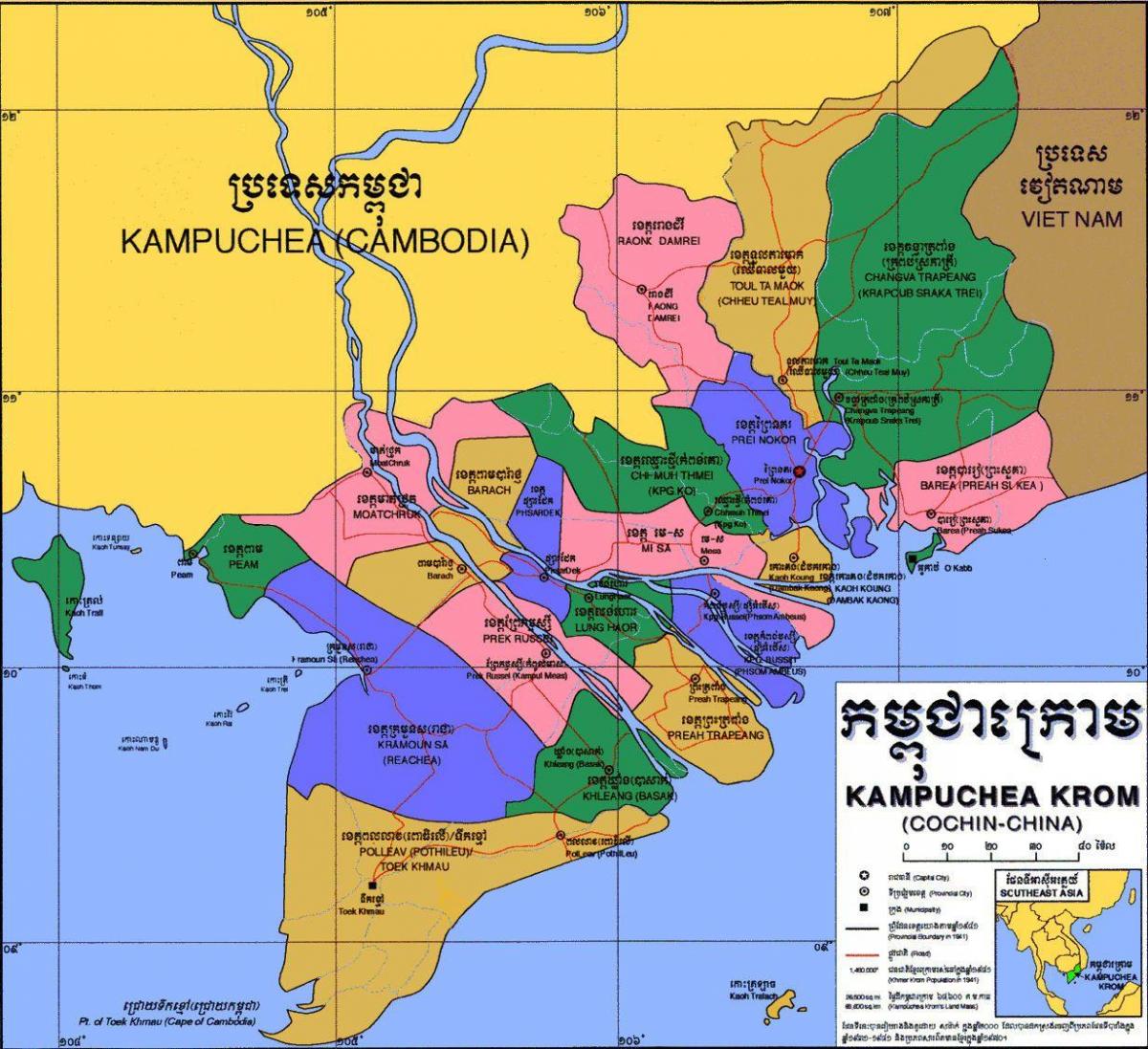 mapa de kampuchea