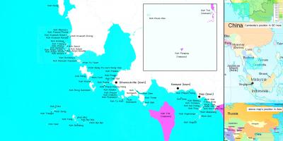 Mapa de Camboya islas