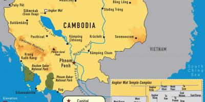 Angkor mapa de Camboya