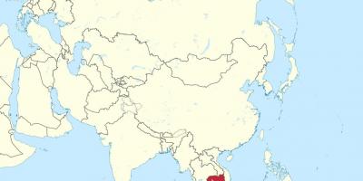Mapa de Camboya en asia