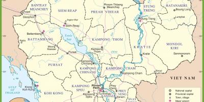 Mapa de Camboya político