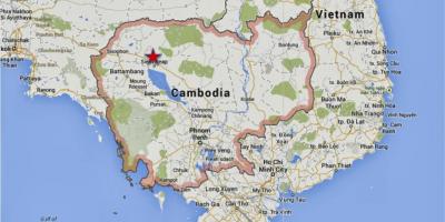 Mapa de siem reap, Camboya